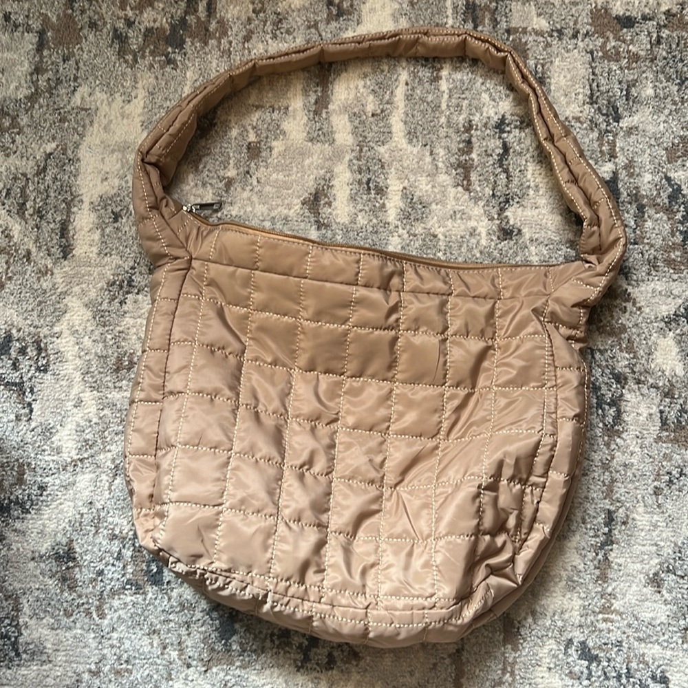 Wesley Quilted Sling Bag - Beige